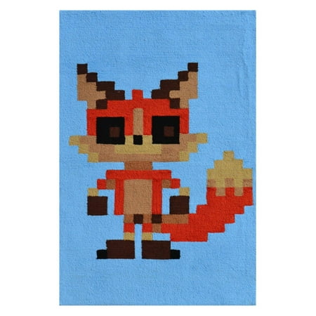 UPC: 0767843334517 | The Rug Market 71217B 2.8 x 4.8 ft. Pixel Fox Area Rug