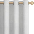 thumbnail image 5 of Deconovo Thermal Insulated Blackout Curtains 63 inch Length Set of 2, Grommet 100% Light Blocking Linen Curtains for Bedroom (Light Gray, 52 x 63 inch, 2 Panels), 5 of 9
