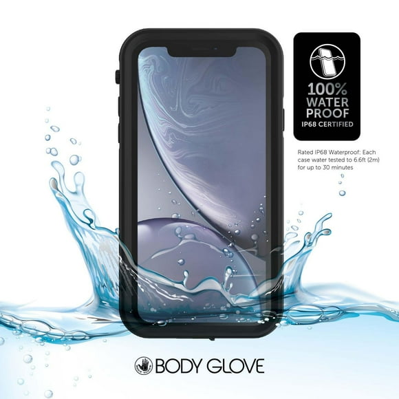 iPhone XR Body Glove Tidal Waterproof Case - Black/Clear, 360 Protection from the Elements