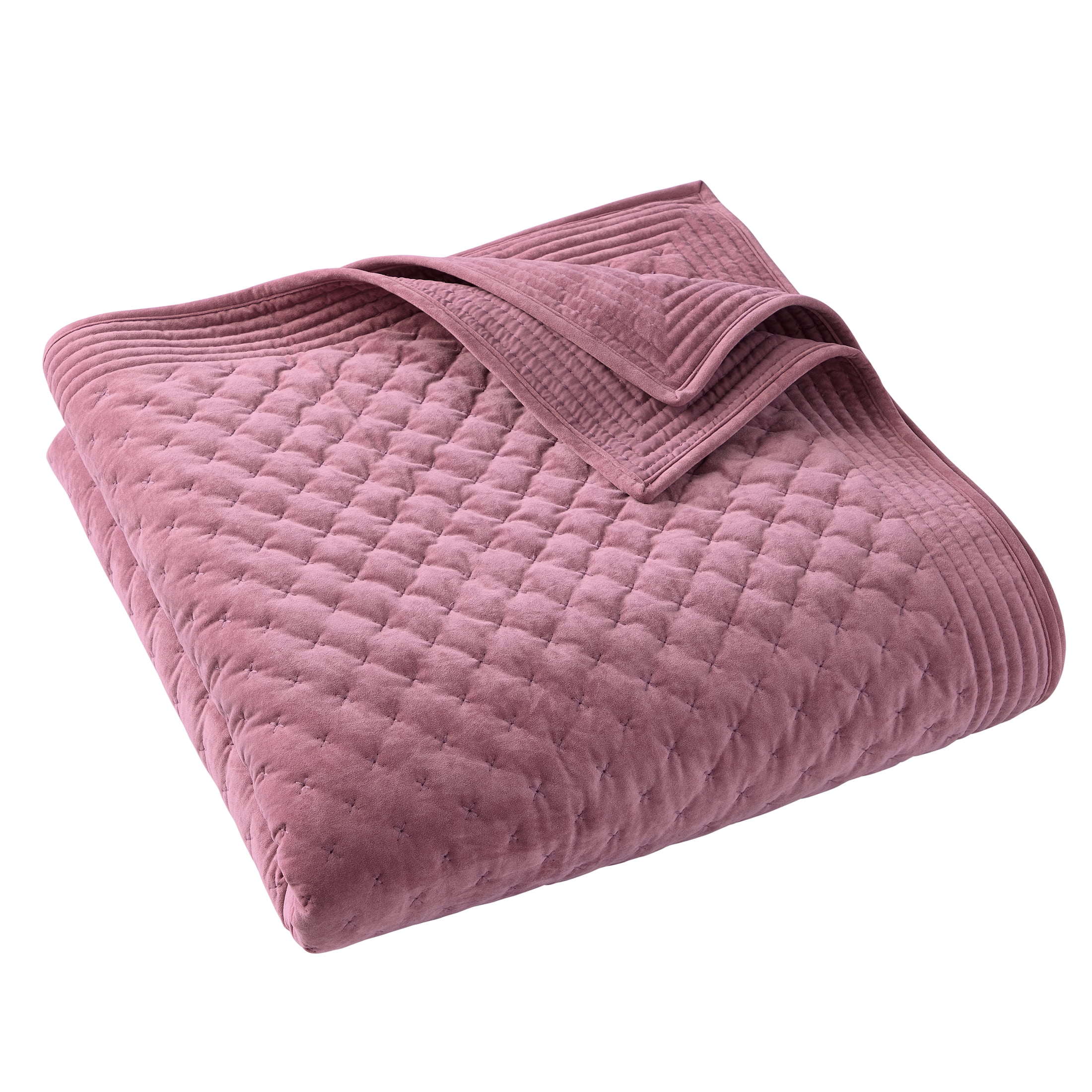 Better Homes & Gardens Violet Gem Tufted Matte Velvet Quilt, Full/Queen