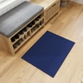 thumbnail image 2 of Ottomanson Solid Indoor Doormat 2'3" x 3' - Non Slip Low Pile Area Rug for Entryway, Navy, 2 of 11