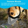 thumbnail image 4 of Unique Bargains Dog Muzzle Muzzle for Small Dog Breathable Soft Muzzle Reflective Adjustable Basket Muzzle with Air Mesh X-Small Grey, 4 of 7