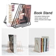 thumbnail image 2 of Serre-livres pliable et innovant en métal, support de rangement flexible pour l'école et le bureau, noir, 2 of 4