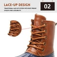 thumbnail image 3 of Ahannie Kids Boys & Girls Winter Waterproof Rain Boot, Youth Outdoor Lace Up Two Tone Fashion Duck Boot(Toddler/Little Kid/Big Kid), 3 of 7