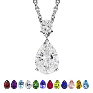 JeenMata 3.25 Carat Cubic Zirconia April Birthstone Pendant
