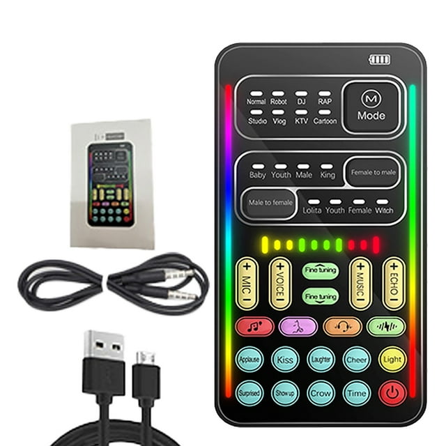Handheld Microphone Voice Changer Mobile Phone Computer Sound Card Sounder Game Outdoor Karaoke Recording Sounder