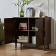 thumbnail image 4 of siuwant ​39.4" Mid Century Modern Buffet Cabinet with 2 Doors, Large Storage Sideboard for Kitchen, Dining Room, Walnut Finish​, 4 of 9