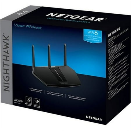 NETGEAR - Nighthawk AX2400 Dual-Band Wi-Fi Router - Black