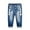 Blue-2209, variant on KIDSCOOL SPACE Baby Girls Jeans, Lace Patchwork Cuffed Bottom Ripped Denim Pants,Blue,3-4 Years