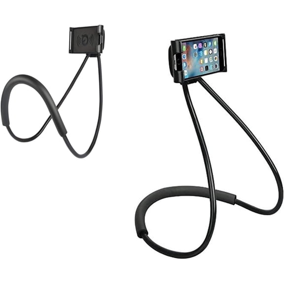 Universal Moblie Phone Stand,Lazy Cell Phone Holder & Neck Cell Tablet Phone Mount Holder Flexible Lazy Bracket (Black)