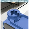thumbnail image 3 of LRSE Couch Cup Holder，Foldable Sofa Arm Organizer with Storage Pouch, Storage Pockets for Phone/Tablet/Remote, Non-Slip Couch Tray for Recliner, Bedside Light Blue, 3 of 7