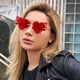 thumbnail image 5 of Gafas de sol de moda para mujer Gafas de calle sin montura en forma de corazón Gafas para exteriores rojo perfke Gafas de sol de mujer, 5 of 8