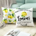 thumbnail image 3 of Ludlz 45x45cm Lemon Orange Print Throw Pillow Case Cushion Cover Home Sofa Bed Decor, 3 of 8