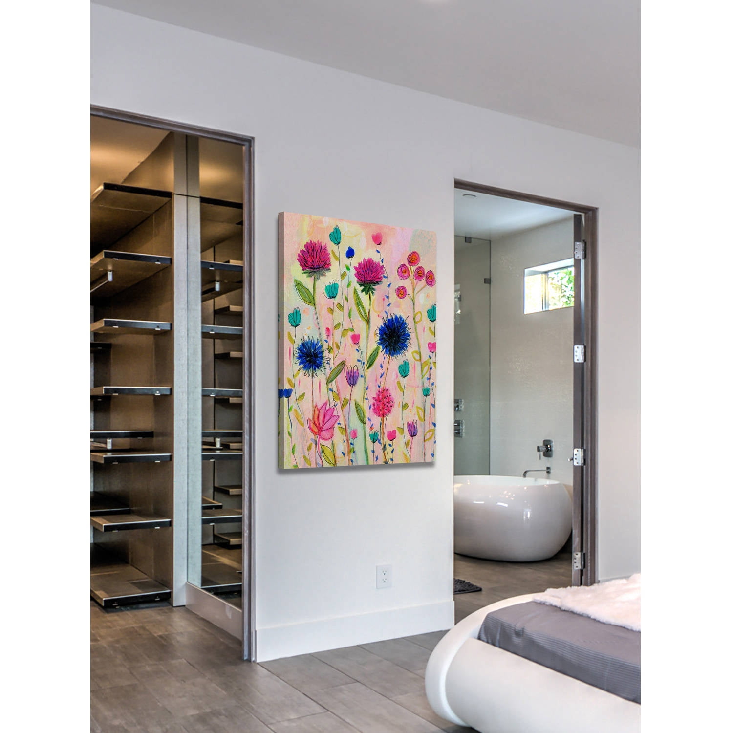 Marmont Hill "Thistle" by Sascalia Painting Print on Wrapped Canvas