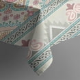 thumbnail image 5 of Orange and Purple Diamond Shaped Geometric Boho Pattern Square Tablecloth,Waterproof Square Table Cover,Wipeable Spillproof Washable Table Cover for Home Kitchen Party Decor 52"x52"(132x132cm), 5 of 6