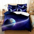 thumbnail image 3 of 2Pcs/3Pcs Quilt Cover +Pillowcase 3D Digital Printing Starry Series Bedding Set King, 3 of 5