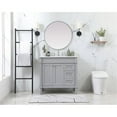 thumbnail image 6 of Elegant Decor Bennett 36" MDF Single Bathroom Vanity with Backsplash in Gray, 6 of 8