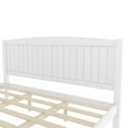 thumbnail image 6 of Bellemave King Size Bed Frame, Wood Platform Bed with Headboard and Footboard, Farmhouse Style King Bed Frame with Support Slats and Strong Structure, No Box Spring Needed-White, 6 of 8
