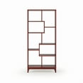 thumbnail image 4 of Geometrix Bookcase 72"H - Red Garnet Stain Finish, 4 of 8