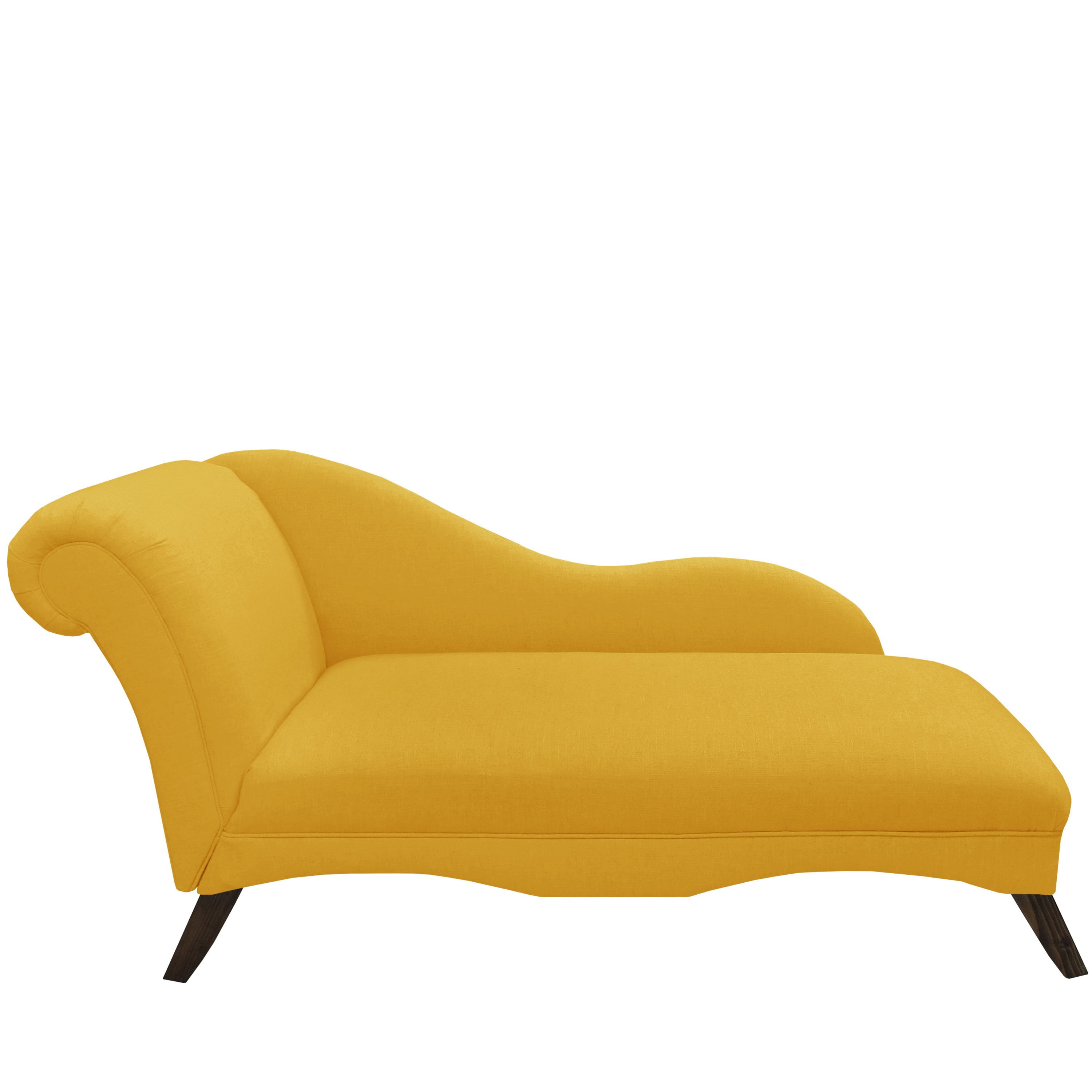Skyline Furniture French Yellow Linen Chaise Lounge