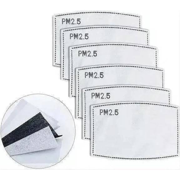 Cloth Face Mask Filters, PM 2.5 Mask Filter, 10 Pack
