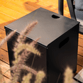 thumbnail image 7 of Sol Living Black Propane Tank Cover Fire Pit Accessories Square 16 Inches Metal Outdoor Side Table Fits Standard 20 Pound Propane Tank Hideaway Table, 7 of 7