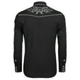 thumbnail image 2 of Coshow Men's Western Cowboy Shirt Long Sleeve Button Down Cotton Shirt Casual Embroidered Shirt, 2 of 5