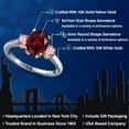 thumbnail image 2 of Gem Stone King 10K Two Tone Gold Red Rhodolite Garnet and Pink Lab Grown Diamond Engagement Ring for Women | 2.50 Cttw | Oval 9X7MM | Gemstone January Birthstone | Size 6, 2 of 6