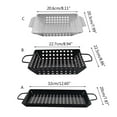 thumbnail image 5 of Whoamigo Grill Basket Nonstick Grill Topper with Holes BBQ Grill Trays Vegetable Grill Pans for Outdoor Grill Wok Grill Cookwares, 5 of 13