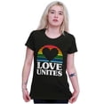 thumbnail image 3 of Inspirational Love Unites Gay Rainbow Womens Slim Fit Graphic Tee Brisco Brands X, 3 of 5