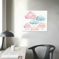 thumbnail image 3 of COMIO Recrtain Nursery Wall Prints Pink Sunshine Rainbow Cloud Canvas Wall Art, Child Wall Art Poster Boho Nordic Wall Pictures for Girls Baby Kids Room Decor Unframed, 3 of 4