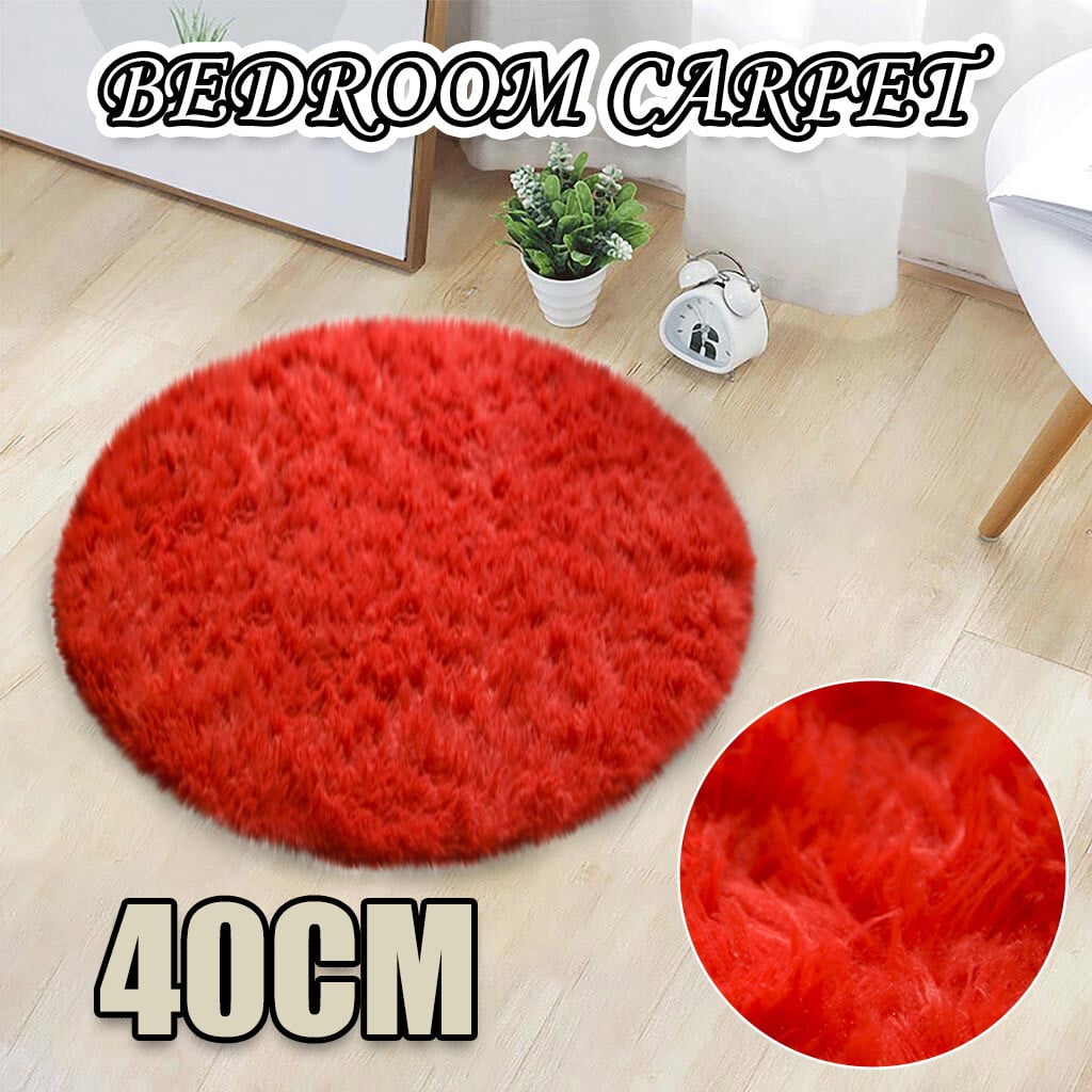 10 Colors Home Decor Bath Bedroom Floor Shower Yoga Plush Round Mat Rug Non-slip 