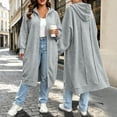 thumbnail image 2 of FDGIU Women Plus Size Full Zip Long Hooded Jacket, Long Sleeve Casual Maxi Outerwear, Loose Oversized Sweatshirt Coat for Fall Winter, 2 of 8