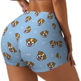 thumbnail image 1 of Balery Terrier Pantalones cortos de entrenamiento estampados para mujer, sin costuras, ajustados, para gimnasio, yoga, correr, deportes, ejercicio activo, fitness.-Medium, 1 of 8
