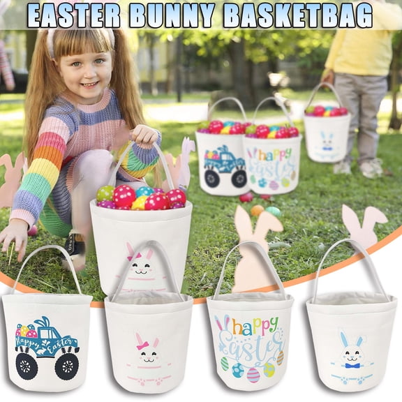 Easter Basket Egg Hunt Bunny Baskets for Women with Cute Rabbit Ears Stripe Storage Gifts Candies Personalized Easter Party Gifts