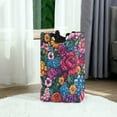 thumbnail image 6 of Yayeee Freestanding Laundry Hamper with Handle Collapsible Large Storage Basket for Clothes, Charming Floral Pattern, 6 of 7