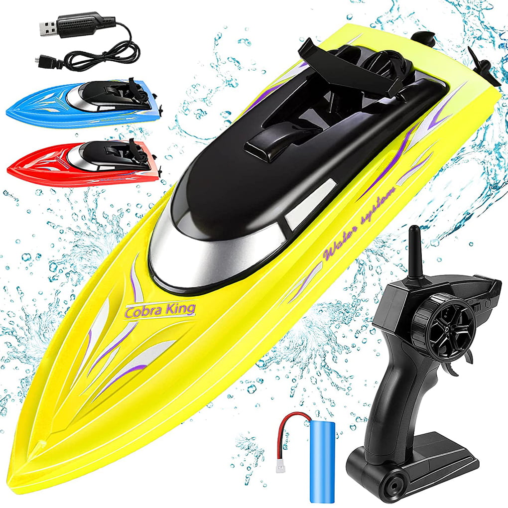 Remote Control Boats for Pools and Lakes,2.4G RC Boat 15km/h High Speed Boat Toys for Kids Adults Boys Girls（Blue） N511