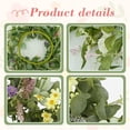 thumbnail image 4 of 18" Spring Wreaths for Front Door Summer Wreath with Multi-Colored Flower & Green Eucalyptus Leaves, Artificial Wreath Green Foliage Wreath for Wall Window Farmhouse Party Holiday Home Decor, 4 of 5