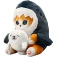 thumbnail image 1 of Gato Gatito Michi De Peluche Kawaii con Disfraz Modelos Animales Tamaño A Elegir (Gato Tiburón Foca 22 cm) Gato Tiburón Foca 22 cm Xishao Juguetes, 1 of 2