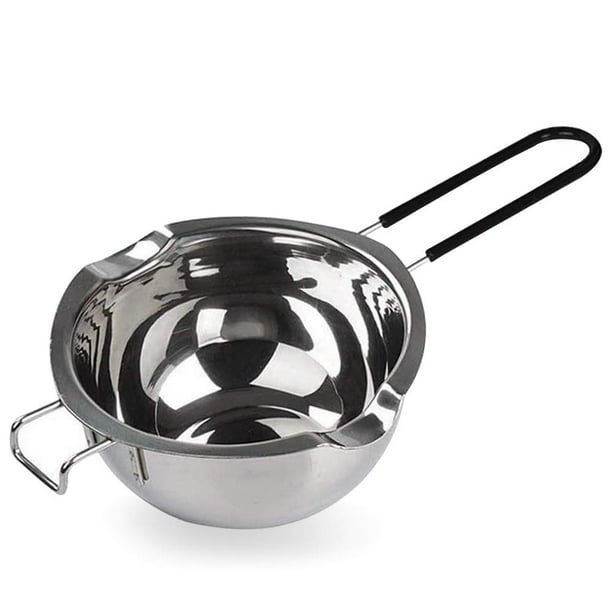 Olla para baño maría de acero inoxidable de 600 ml con mango resistente al calor para derretir chocolate, mantequilla, velas y hacer jabón.