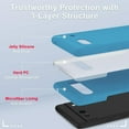 thumbnail image 3 of for Google Pixel 7a Case, Silicone Phone Case with 2 Screen Protector, Soft Anti-Scratch Microfiber Lining, Full Body Shockproof Slim Cover Support Wireless Charging, Blue, 3 of 8