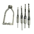 thumbnail image 3 of Taladro para agujeros cuadrado, soporte fijo de acero con 4 taladros, carpintería duradera para máquinas perforadoras, máquina de embutir, prensa de, 3 of 7