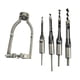 thumbnail image 3 of Taladro para agujeros cuadrado, soporte fijo de acero con 4 taladros, carpintería duradera para máquinas perforadoras, máquina de embutir, prensa de, 3 of 7