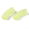 thumbnail image 3 of 6pcs Acrylic Beads Imitation Gemstone Curved Tube Champagne Yellow 34.5x13x11mm Hole: 3.5mm, 3 of 3