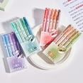 thumbnail image 4 of 5pcs Pastel Highlighters Colors Dual Tip Fluorescent Hook Pen Colored Mark Pen Cute Markers for Journaling Japanese Stationery, 4 of 7