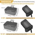 thumbnail image 2 of GHSDFBB Doublures en Silicone pour Friteuse à Air Chaud-2 Pcs Plateau de Cuisson en Silicone Rectangulaire pour Ninja Double Panier de Remplacement Réutilisable avec Feuille Magnétique (8 * 5.3 Pouces(8 Qt), dz201-Noir, 2 of 7