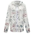 thumbnail image 4 of Dyfzdhu Zip Up Hoodie Women Trendy Floral Printed Long Sleeve Fall Jacket Hooded Sweatshirt With Pockets Plus Size, 4 of 4