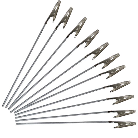 ZOENHOU 200 Pcs Clips Alligator 5.9 Pouces, Pinces à Ressort en Fil Métallique, Pinces Mémo Crocodile en Métal Zinc pour Carte DIY, Photos, Carte de Visite