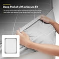 thumbnail image 3 of 6 Piece Printed Sheet Set, Deluxe Ultra Soft 1500 Series, Double Brushed Microfiber -Window Pane Gray, California King, 3 of 5