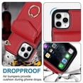 thumbnail image 4 of Elegante funda multifuncional tipo cartera para iPhone 11 Pro con correas, ranura para tarjetas, soporte para anillo, protección para cámara, material de PU, a prueba de golpes y antirrobo., 4 of 5